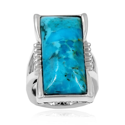 Bague en argent et Turquoise bleue de Mohavie (Faszination Türkis)