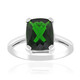 Bague en argent et Diopside de Russie