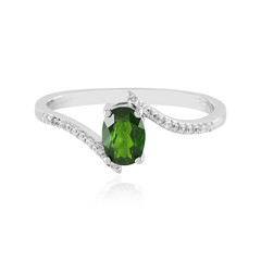 Bague en argent et Diopside de Russie