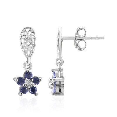 Boucles d'oreilles en argent et Iolite