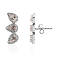 Boucles d'oreilles en argent et Morganite