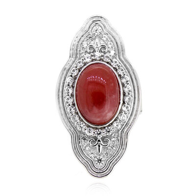 Bague en argent et Rhodochrosite (Dallas Prince Designs)