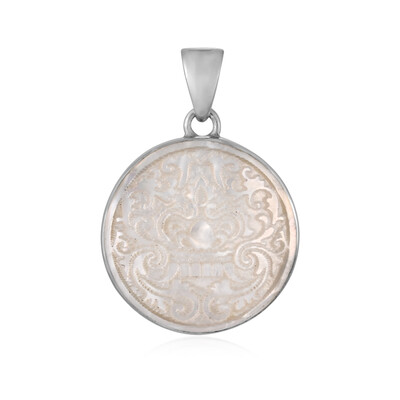 Pendentif en argent et Nacre (Bali Barong)