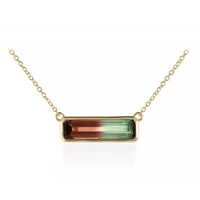 Collier en or et Tourmaline multicolore