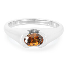 Bague en argent et Zircon chocolat