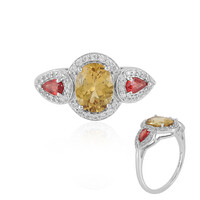 Bague en argent et Béryl jaune