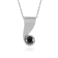 Collier en argent et Diamant noir