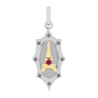 Pendentif en argent et Rubis de Birmanie (Remy Rotenier)