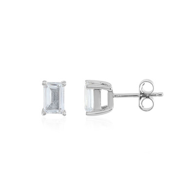 Boucles d'oreilles en argent et Topaze blanche