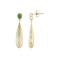 Boucles d'oreilles en or et Emeraude de Zambie (Ornaments by de Melo)