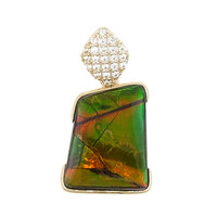 Pendentif en or et Ammolite