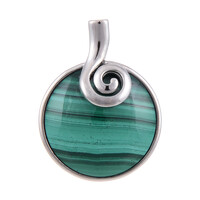 Pendentif en argent et Malachite