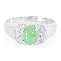 Bague en argent et Chrysoprase impériale