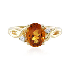 Bague en argent et Citrine Madère