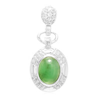 Pendentif en argent et Chrysoprase impériale