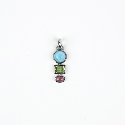 Pendentif en argent et Larimar