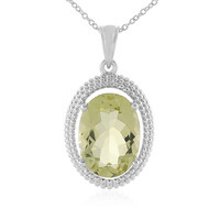 Collier en argent et Quartz citron