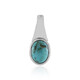 Pendentif en argent et Turquoise bleue de Mohavie