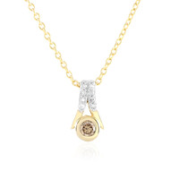 Collier en argent et Diamant champagne I2