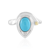 Bague en argent et Turquoise Sleeping Beauty (Granulieren)