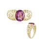 Bague en or et Fluorite rose (Ornaments by de Melo)