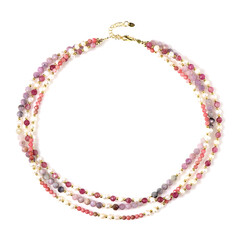 Collier en argent et Rhodonite (Riya)