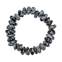 Bracelet et Obsidienne Flocon-de-Neige