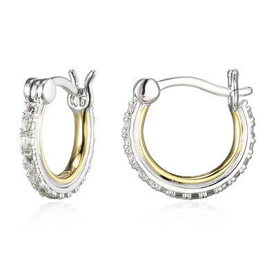 Boucles d'oreilles en argent et Topaze blanche