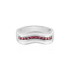 Bague en argent et Grenat Rhodolite framboise (de Melo)