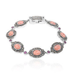 Bracelet en argent et Rhodochrosite (Annette classic)