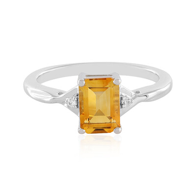 Bague en argent et Citrine