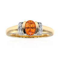 Bague en or et Spessartine de Californie (Amanda Adkins)