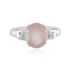 Bague en argent et Quartz rose