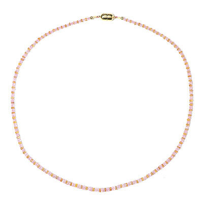 Collier en argent et Saphir rose de Ceylan (Riya)