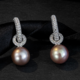 Boucles d'oreilles en or et Perle Ming rose royal (TPC)