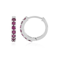 Boucles d'oreilles en argent et Grenat Rhodolite