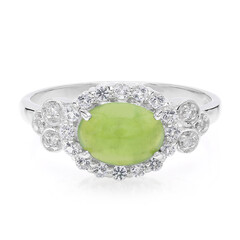 Bague en argent et Chrysoprase impériale