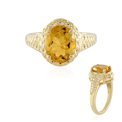 Bague en argent et Citrine