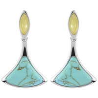 Boucles d'oreilles en argent et Turquoise