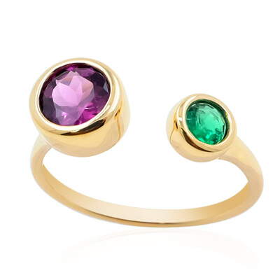 Bague en or et Grenat magenta (de Melo)