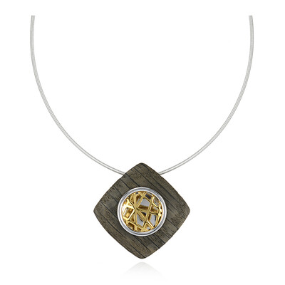 Collier en argent et Chêne des marais (dagen)