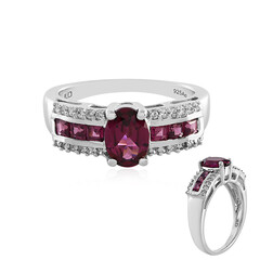 Bague en argent et Grenat Rhodolite