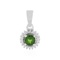 Pendentif en argent et Diopside de Russie