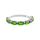 Bague en argent et Diopside de Russie