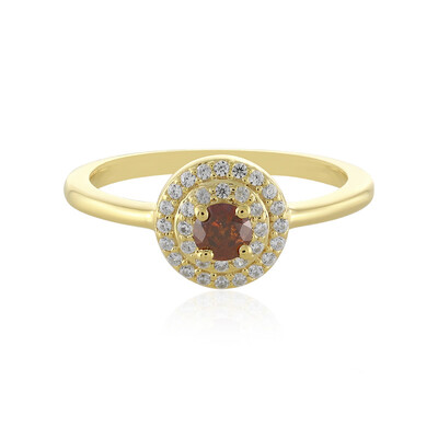 Bague en argent et Diamant cognac I3