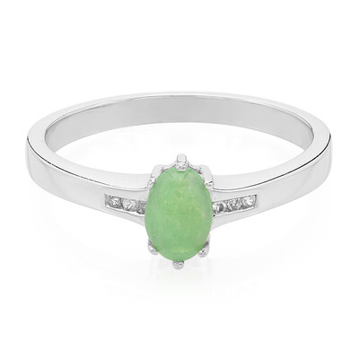 Bague en argent et Chrysoprase impériale