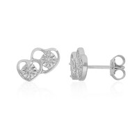 Boucles d'oreilles en argent et Diamant PK (J)