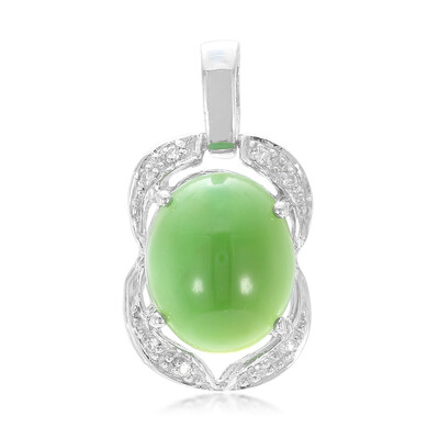 Pendentif en argent et Chrysoprase impériale