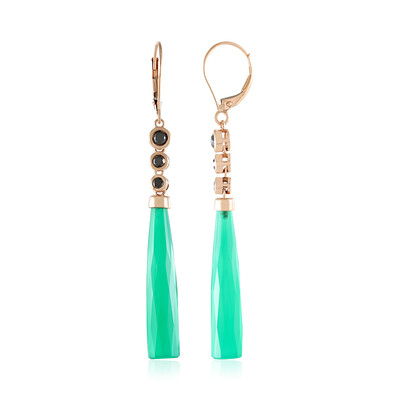 Boucles d'oreilles en or et Agate verte (KM by Juwelo)