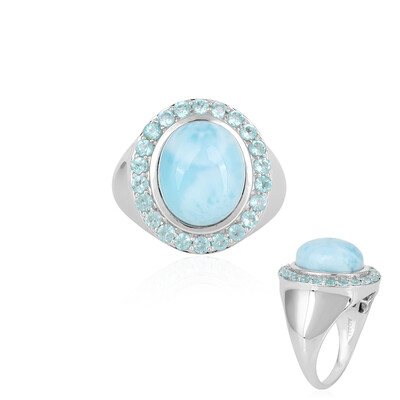 Bague en or et Larimar (KM by Juwelo)